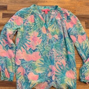 Lilly Pulitzer silk blouse. Size XXS.